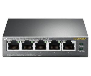 Tp-Link 5-Port Yönetilemez Metal Kasa Desktop Switch with 4-Port PoE TL-SG1005p