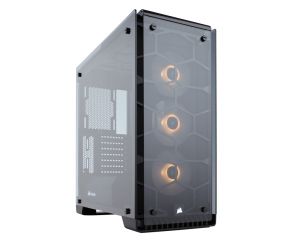 Corsair CC-9011098-WW Crystal Serisi 570X RGB Temperli Cam Mid Tower Bilgisayar Kasası, Siyah