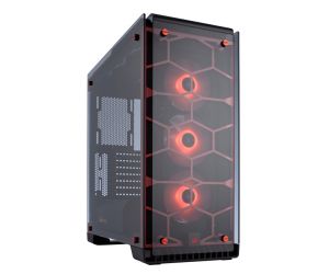 Corsair Crystal Series 570X RGB – Tempered Glass, Premium ATX Mid-Tower Case, RED
