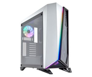 Corsair CC-9011141-WW Carbide Serisi Spec-Omega RGB Temperli Cam Yan Panel Mid Tower Oyuncu Bilgisayar Kasası, Siyah/Beyaz