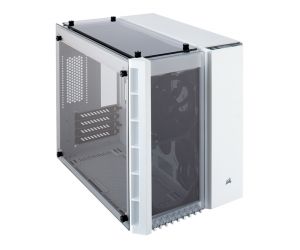 Corsair CC-9011136-WW Crystal Serisi 280X Temperli Cam Micro ATX Küp Bilgisayar Kasası, Beyaz