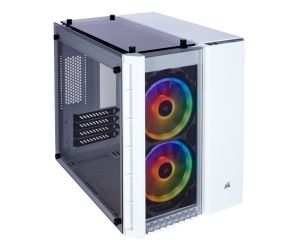 Corsair CC-9011137-WW Crystal Serisi 280X RGB Temperli Cam Micro ATX Küp Bilgisayar Kasası, Beyaz