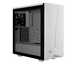 Corsair CC-9011145-WW Carbide Serisi Spec-06 Temperli Cam Yan Panel Mid Tower Oyuncu Bilgisayar Kasası, Beyaz