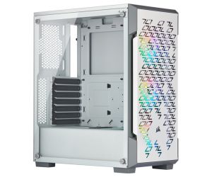 Corsair CC-9011174-WW iCUE 220T RGB Airflow Temperli Cam Yan Panel Mid Tower Oyuncu Bilgisayar Kasası, Beyaz