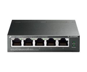 Tp-Link 5-Port 10/100/1000 Gigabit 65w Easy Smart Switch with 4-Port PoE+ TL-SG105PE