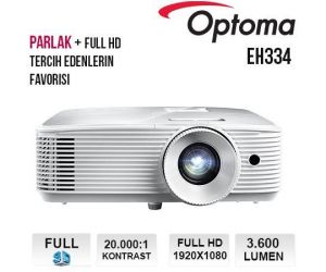 Optoma 3600 ANS 1920x1080 VGA 2xHDMI DLP Projeksiyon Cihazı EH334