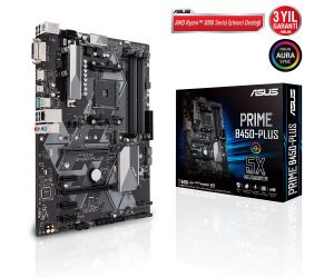 Asus Prime B450-Plus AM4 Ryzen DDR4 Dvi Hdmi SATA3 ATX Anakart