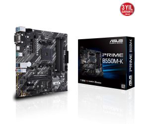 Asus Prime B550M-K AM4 Ryzen 4600Mhz USB 3.2 DDR4 mATX Anakart