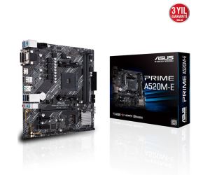Asus Prime A520M-E AM4 4600MHz Ryzen Vga Dvi Hdmi DDR4 Anakart