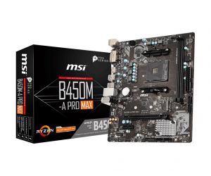MSI B450M-A Pro Max AM4 Ryzen DDR4 Vga Dvi-D Hdmi mATX Anakart