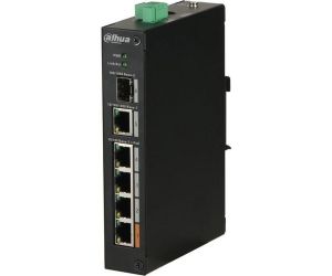 Dahua 4 Port PoE Yönetilemez Metal Switch PFS3106-4ET-60