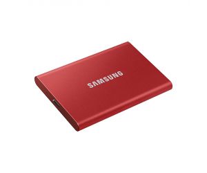 Samsung T7 500GB Mini USB 3.2'' Kırmızı Taşınabilir SSD MU-PC500R/WW