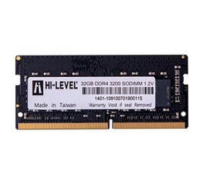 Hi-Level 32GB DDR4 3200Mhz SODIMM 1.2V Notebook Ram (Bellek) HLV-SOPC25600D4/32G