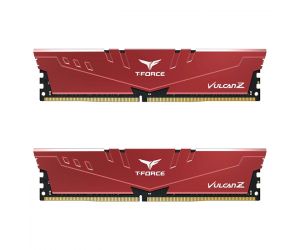 Team T-Force Vulcan Z Red 32GB (2x16GB) 3200MHz CL16 DDR4 Gaming Ram TLZRD432G3200HC16FDC01