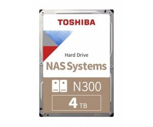 Toshiba 4TB N300 7200RPM SATA3 NAS DİSK 128MB HDWG440UZSVA