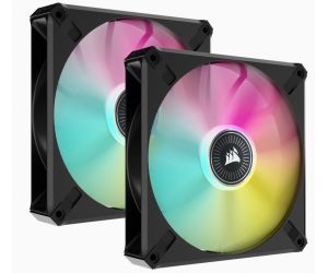 Corsair iCUE ML140 RGB ELITE Premium 140mm PWM Manyetik Levitasyon Fanı — iCUE Aydınlatma Düğümü CORE ile Çift Fan Kiti
