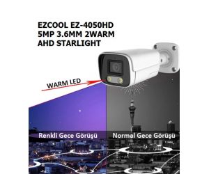 Ezcool 5MP 3.6MM 2WARM AHD STARLIGHT BULLET KAMERA EZ-4050HD