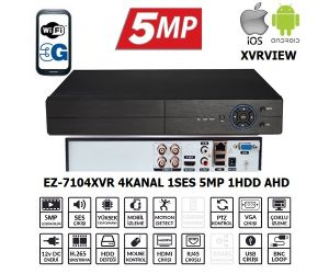 Ezcool EZ-7104XVR 4CH 5MP KOAKSIYEL SES XVRVIEW KAYIT CİHAZI