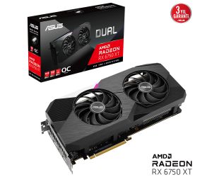 Asus DUAL-RX6750XT-O12G 12GB GDDR6 HDMI DP 192BİT AMD EKRAN KARTI