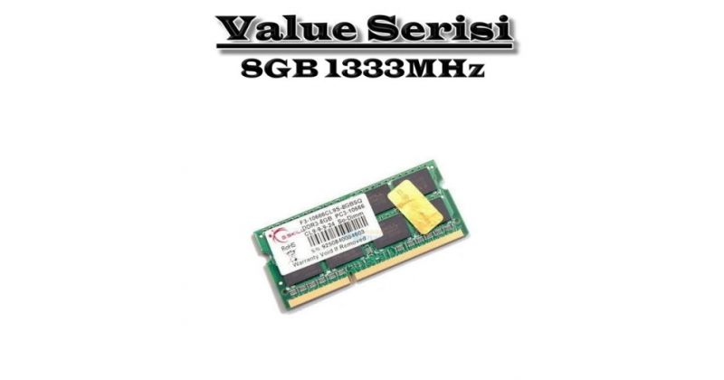 Gskill 8GB DDR3 1333MHZ CL9 NOTEBOOK RAM VALUE F3-10666CL9S-8GBSQ
