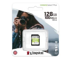 Kingston Canvas Select Plus 128 GB 100MB C10 UHS-I U1 V10 SD Kart SDS2/128GB