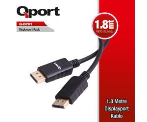 Qport 1.8M DİSPLAY PORT KABLO Q-DP01