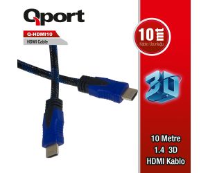 Qport 1.4V ALTIN UÇLU 10M HDMI KABLO Q-HDMI10