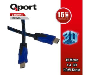 Qport ALTIN UÇLU 15M HDMI KABLO Q-HDMI15