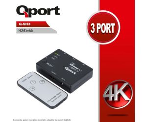 Qport 3 PORT HDMI SWİTCH (Q-SH3)