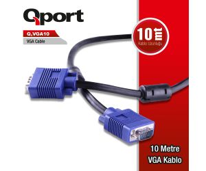 Qport Q-VGA10 10MT 15PİN VGA KABLO