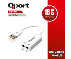 Qport USB TO 7.1 SES KARTI (Q-USK71)