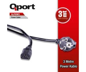 Qport Q-POW3 3 METRE PC POWER KABLOSU