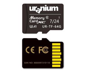 Uranium 64 GB URANIUM UR-TF-64G MICRO SD CARD 7/24 SURVEILLANCE 60/30MBS HAFIZA KARTI (3 YIL GARANTİ)