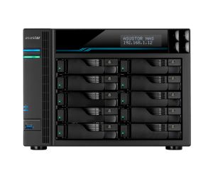 Asustor 10 SLOT TOWER NAS I-2.1GHZ QUAD 8GB DDR4 2x10GBE 2x2.5GBE AS6510T YEDEKLEME UNITESI