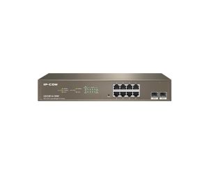 IP-COM 8 PORT + 2x1GB SFP UPLINK CLOUD YÖNETİLEBİLİR RACKMOUNT 130W POE SWİTCH G3310P-8-150W