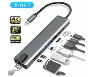 Sensei TYPE-C 8IN1 HDMI COK FONKSIYONLU USB 3.0 DOCK STATION ÇOKLAYICI