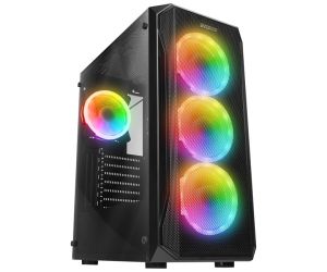 Everest 600W-Peak (X-Racer) TG RGB Fan Mid Tower Bilgisayar Kasası