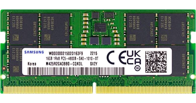 Samsung 16 GB DDR5 4800MHz CL40 SODIMM KUTUSUZ RAM (BELLEK ...