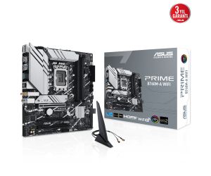 Asus PRIME B760M-A WIFI 1700P DDR5 7200MHz SES GLAN DP/HDMI SATA3 USB3.2 mATX ANAKART