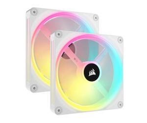 Corsair iCUE LINK QX140 RGB 140mm PWM PC Fans Starter Kit with iCUE LINK System Hub-White CO-9051008-WW