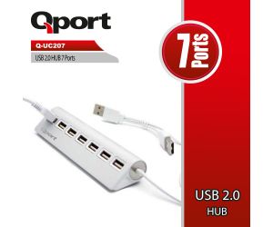 Qport Q-UC207 7 PORT METAL USB ÇOKLAYICI