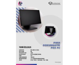 Quatronic P1815 i5-3317U 3.NESİL 8GB 128GB SSD 18.5 DOKUNMATİK POS PC