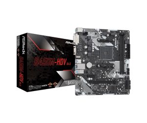 Asrock B450M-HDV R4.0 DDR4 3200mhz (OC) M.2 AM4 64 GB mATX Anakart