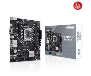 Asus Prime H610M-D D5 1700P DDR5 96 GB 5600Mhz Vga Hdmi Micro ATX Anakart
