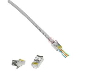 Frisby FNW-RJ4532N CAT6 EZ RJ-45 YENİ NESİL UTP METAL KONNEKTÖR 100'lü KUTU