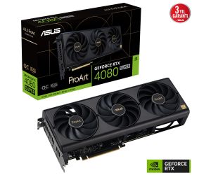 Asus PROART RTX4080 SUPER 16GB GDDR6X 256BIT 3xDP/HDMI EKRAN KARTI PROART-RTX4080S-O16G