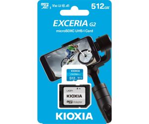 Kioxia 512GB G2 4K 100MB/s SDHC MICRO KART LMEX2L512GG2