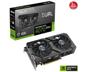 Asus RTX4070 SUPER 12GB GDDR6X 192BIT 3xDP/HDMI DUAL-RTX4070S-12G-EVO EKRAN KARTI