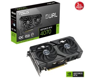 Asus RTX4070 12GB GDDR6X 192BIT 3xDP/HDMI DUAL-RTX4070-O12G-EVO EKRAN KARTI