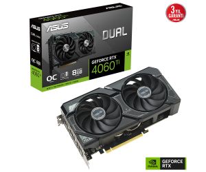 Asus RTX4060-TI 8GB GDDR6 128BIT 3xDP/HDMI DUAL-RTX4060TI-O8G-SSD EKRAN KARTI